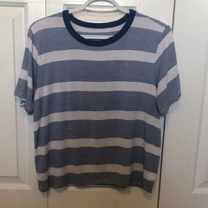 Blue and White Striped American Eagle T-Shirt